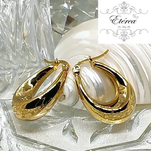 Aretes, Chapa de Oro - Joyería Etérea